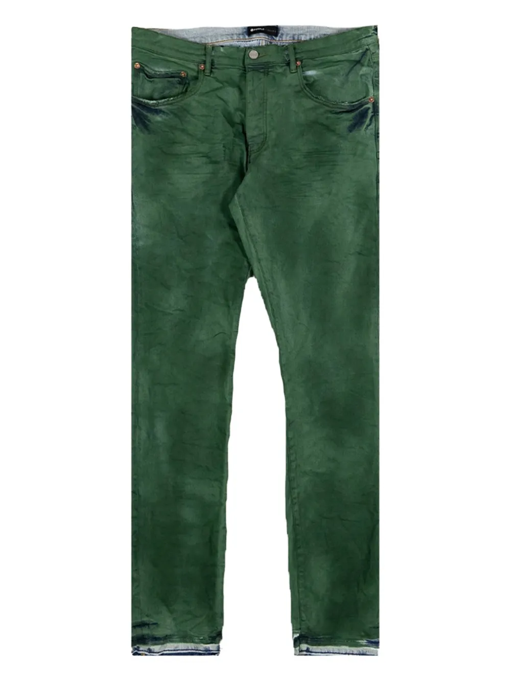 

Узкие джинсы с низкой посадкой Purple Brand, зеленый