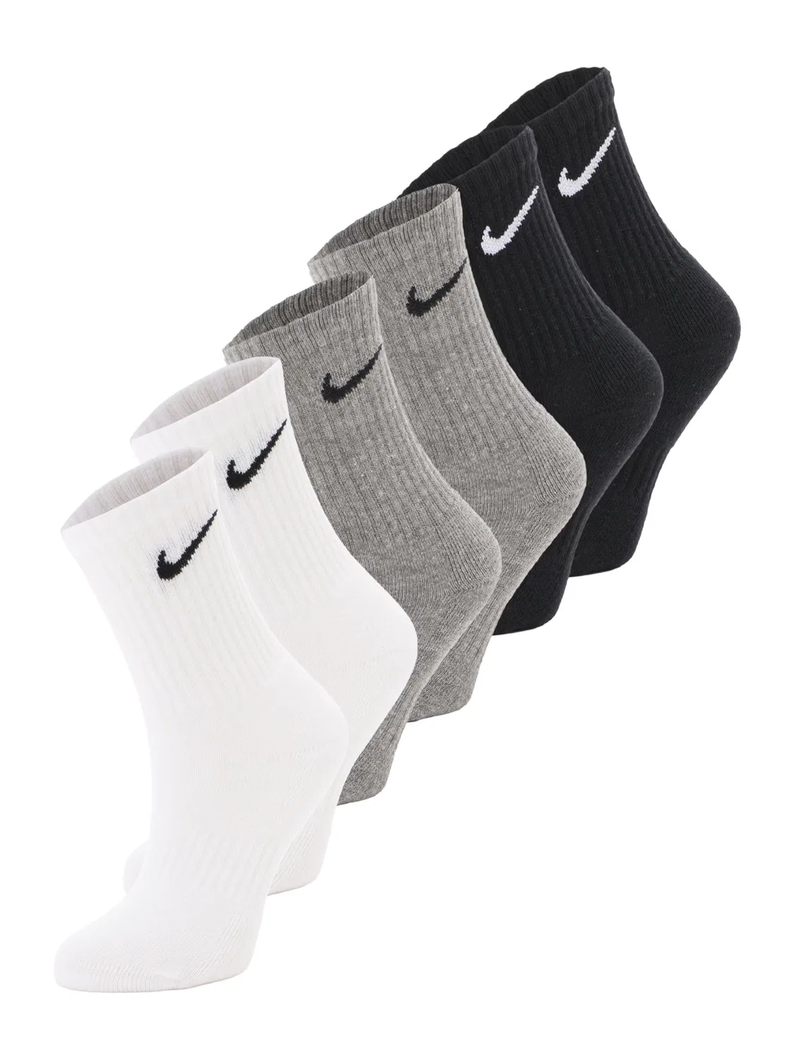 Спортивные носки на каждый день Nike, Grey/Black/White