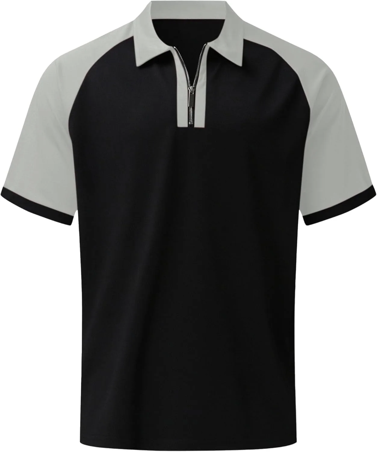 

Мужская поло с цветными блоками и молнией, раглан, дышащий хлопок Maiyifu-GJ