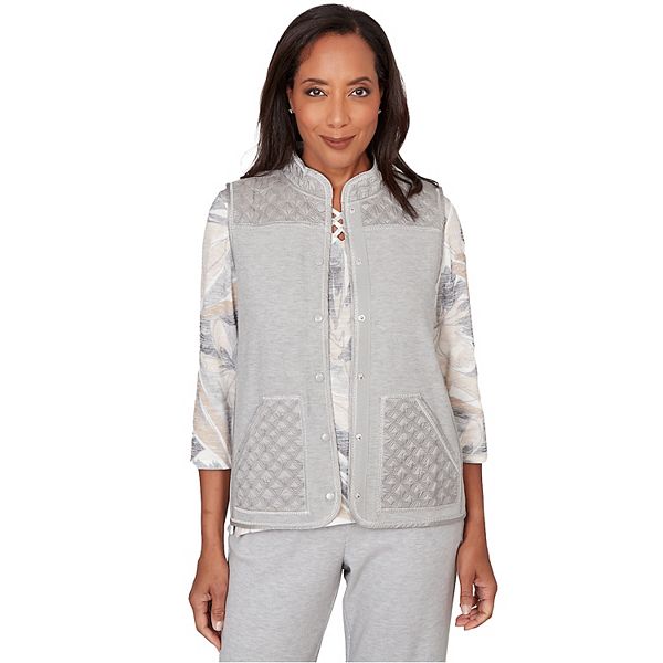 

Короткая стеганая жилетка на пуговицах Alfred Dunner