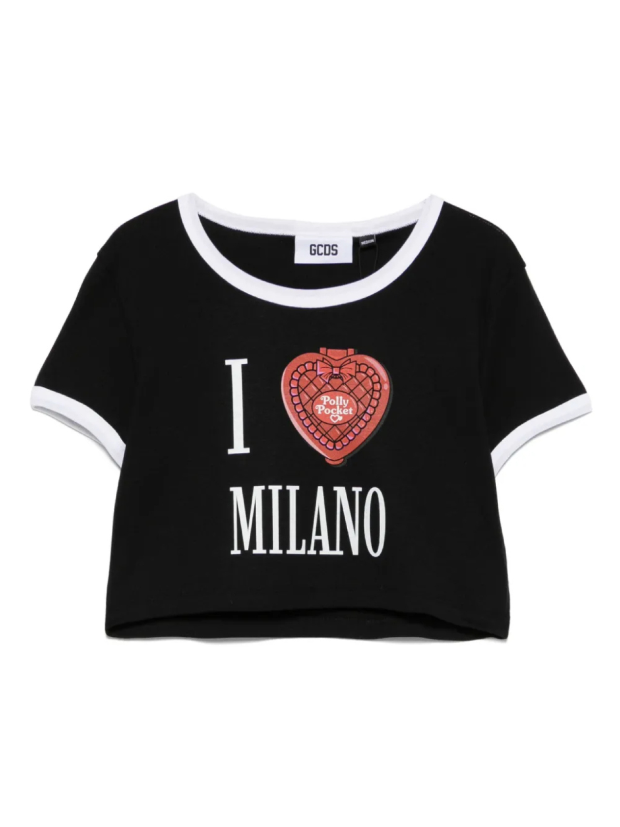 

GCDS укороченная футболка, черный