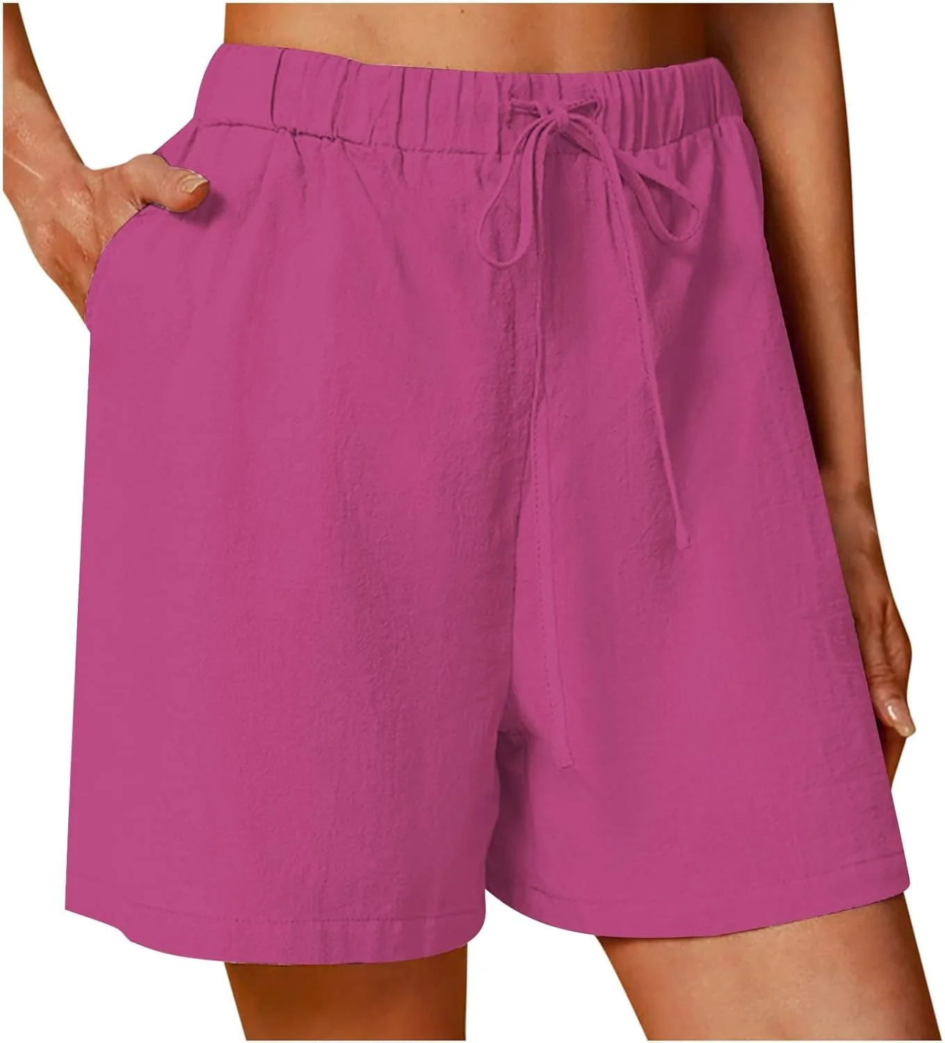 

Женские летние шорты Casual Cotton Linen High Waist Smxrfitk