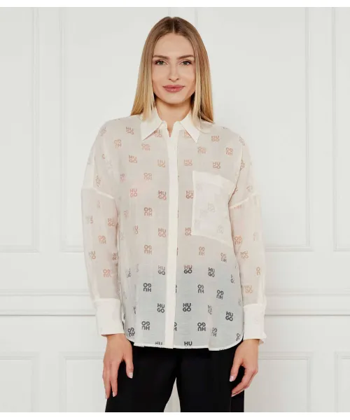 

Рубашка Essence Oversize fit Hugo, бежевый