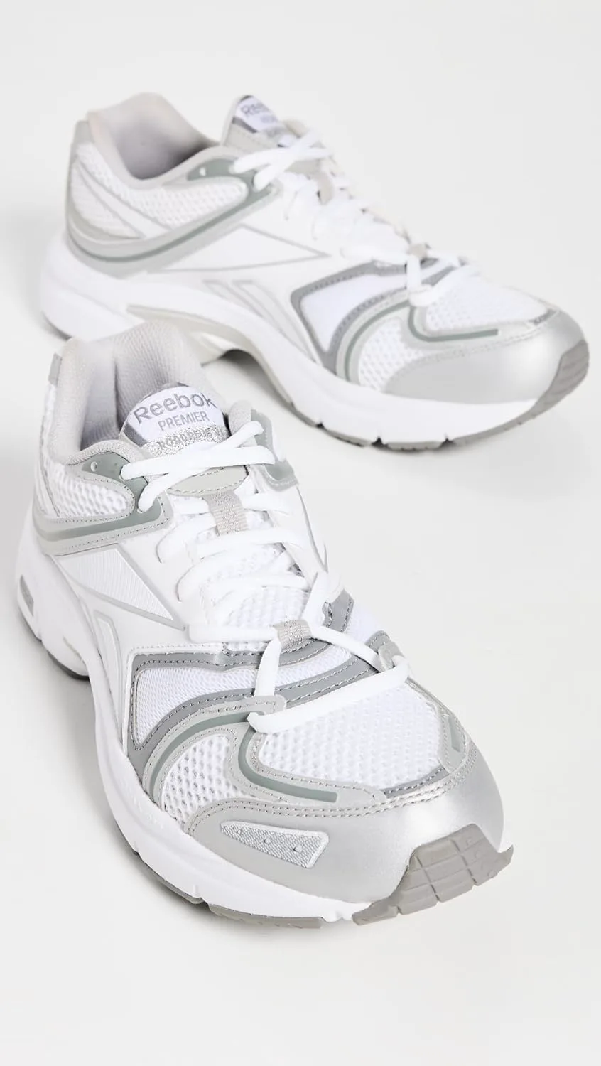 Кроссовки Reebok для взрослых, унисекс, модель RBK Premier Road Plus, белый/серый/металлик — фото 3