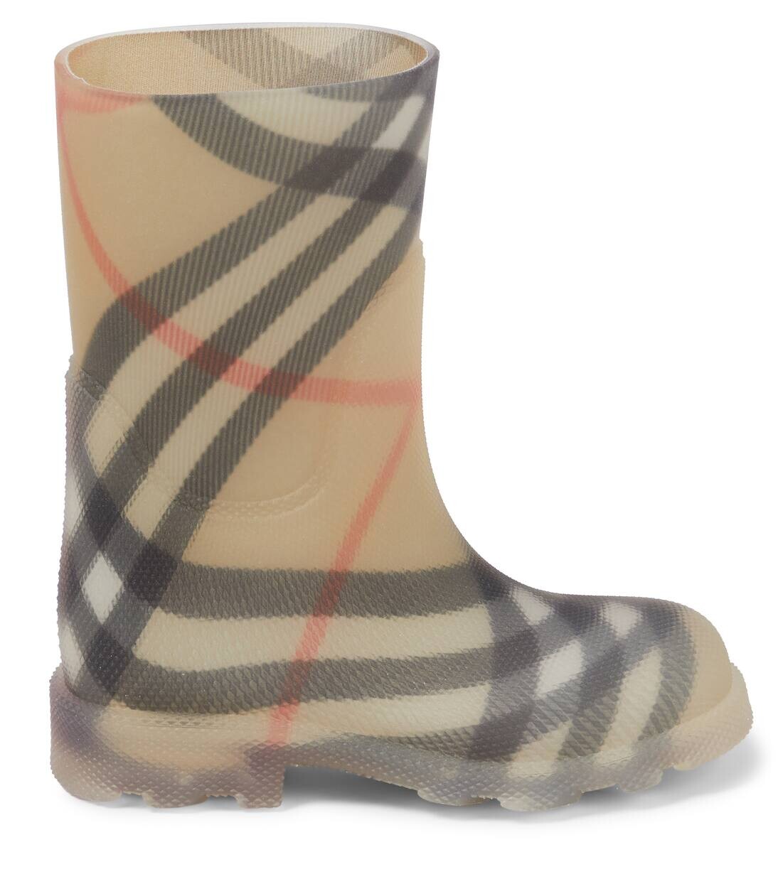 Резиновые сапоги Burberry Check Burberry Kids, цвет sand ip check — фото 4
