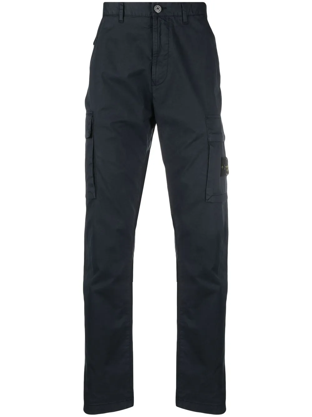 

Прямые брюки с нашивкой-логотипом Stone Island, синий