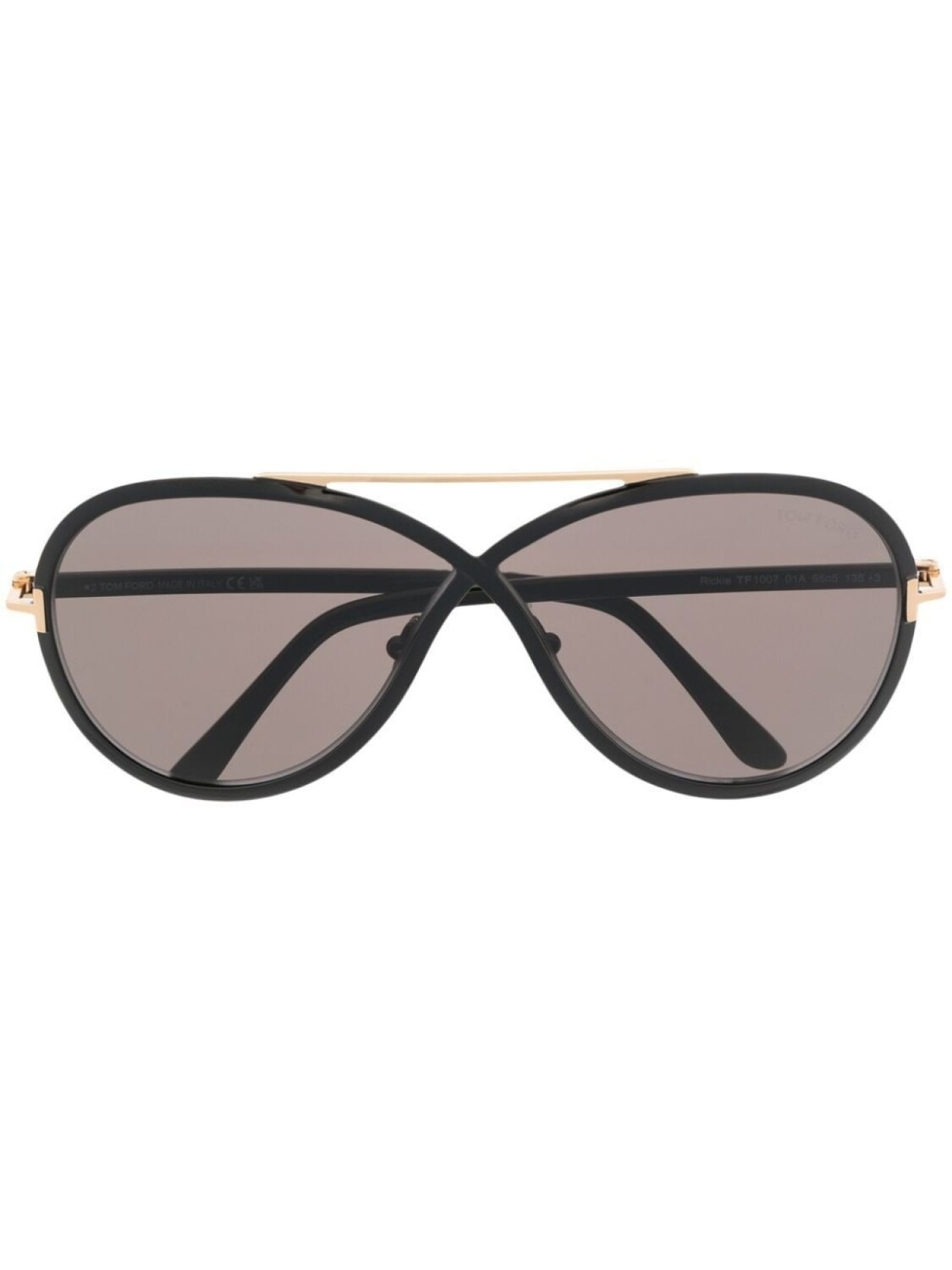 

TOM FORD Eyewear солнцезащитные очки в массивной оправе, черный