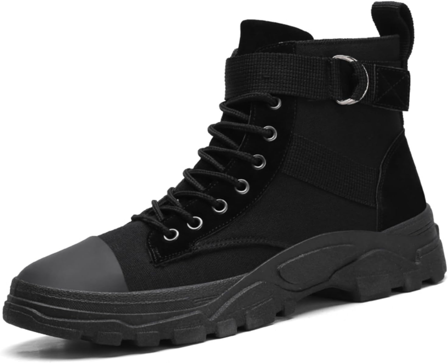 

Мужские высокие ботинки HOUDBDOL, модные кроссовки, повседневные спортивные прогулочные обувь с круглым носком, шнуровкой, противоскользящие походные ботинки, подходят для строителей, активного отдыха на улице и вечеринок, черный