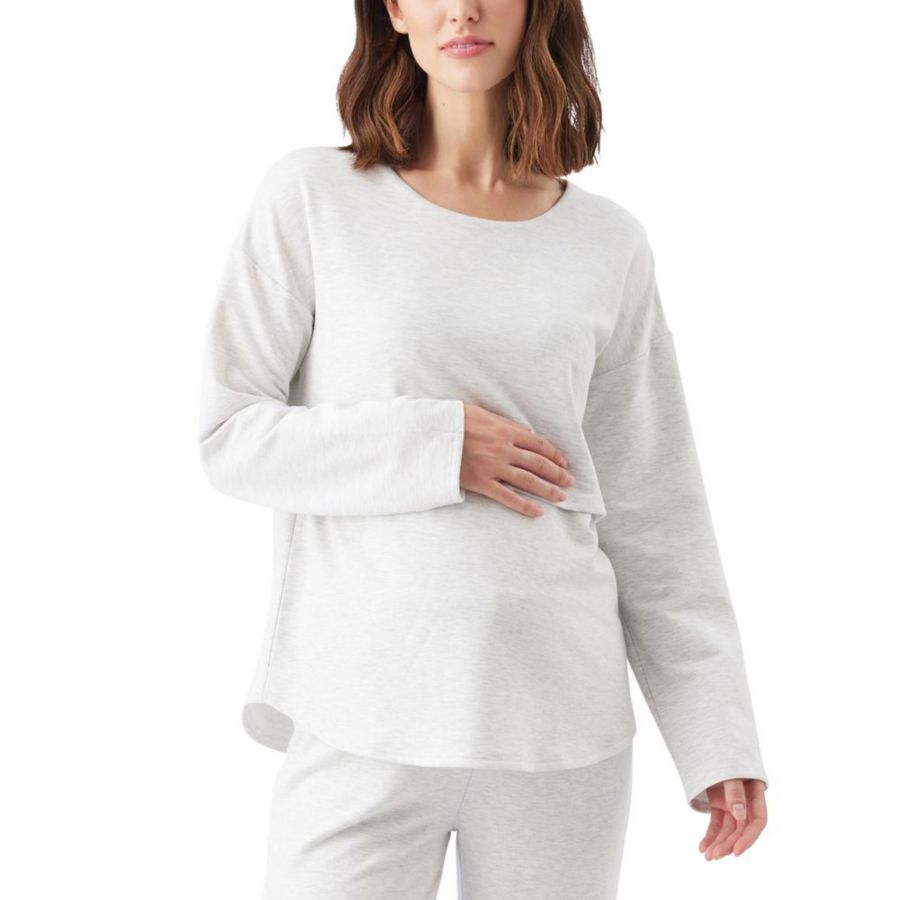 

Супермягкая футболка для беременных и кормящих мам Ripe Maternity, Silver marle, Серебристый, Супермягкая футболка для беременных и кормящих мам Ripe Maternity, Silver marle