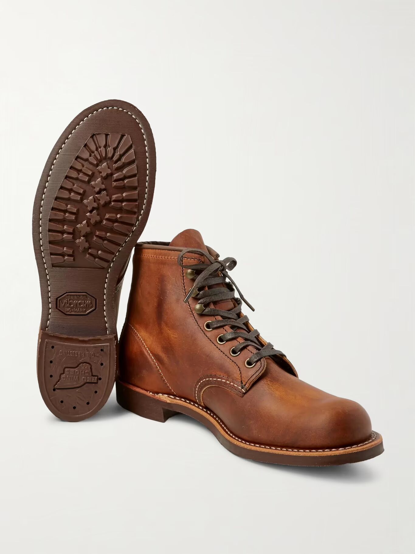 3343 Кузнечные кожаные ботинки RED WING SHOES, коричневый