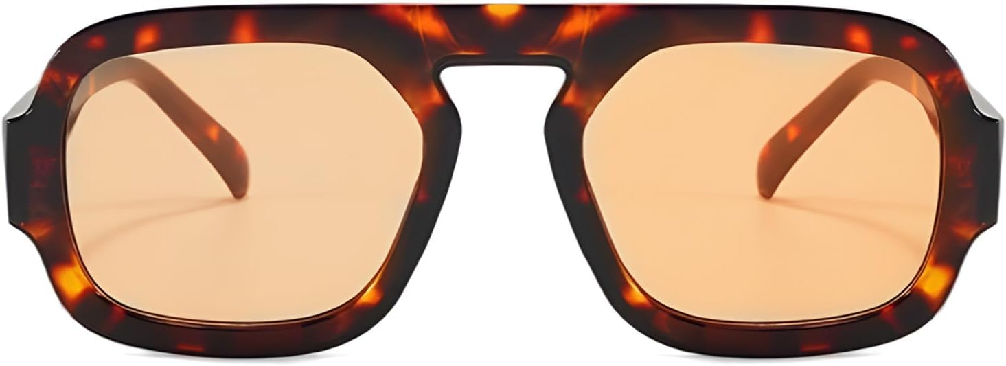 

Модные квадратные солнцезащитные очки ADE WU для женщин и мужчин, винтажные квадратные очки-авиаторы в стиле 70-х, стильные очки с плоской верхней частью, C6 Tortoiseshell/Champage