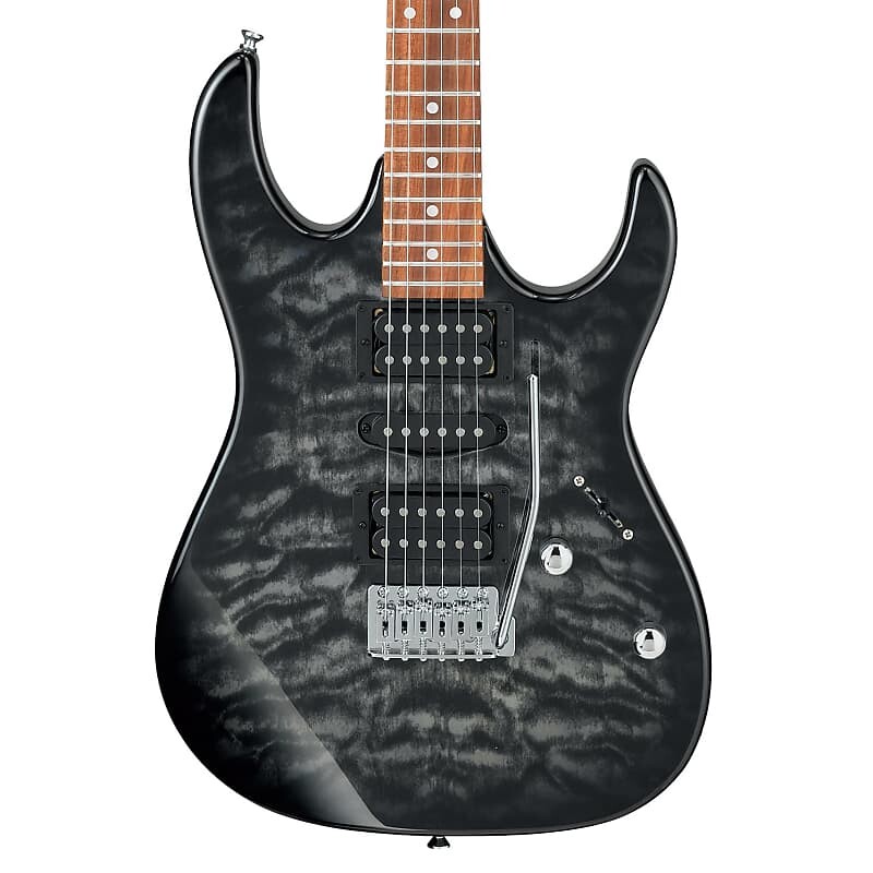 

Электрогитара Ibanez Gio GRX70QA RX Electric GuitarTransparent Black Sunburst