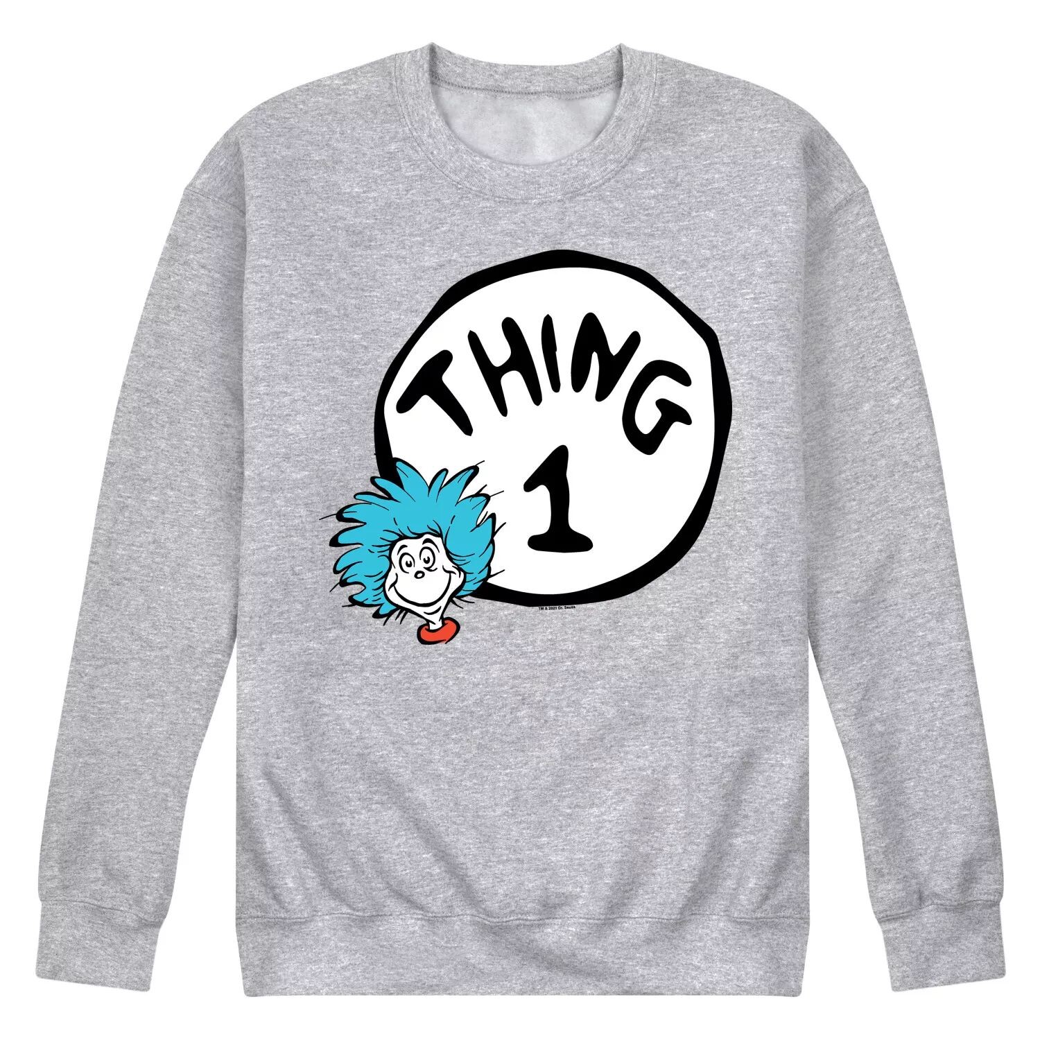 

Мужской свитшот с рисунком Dr Seuss Thing One Licensed Character