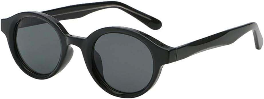 

Ретро солнцезащитные очки для женщин из ацетата, мужские, синие, зеленые, черные, круглые, солнцезащитные очки для мужчин, защита от ультрафиолета UV400, унисекс TYUVIVO, Black