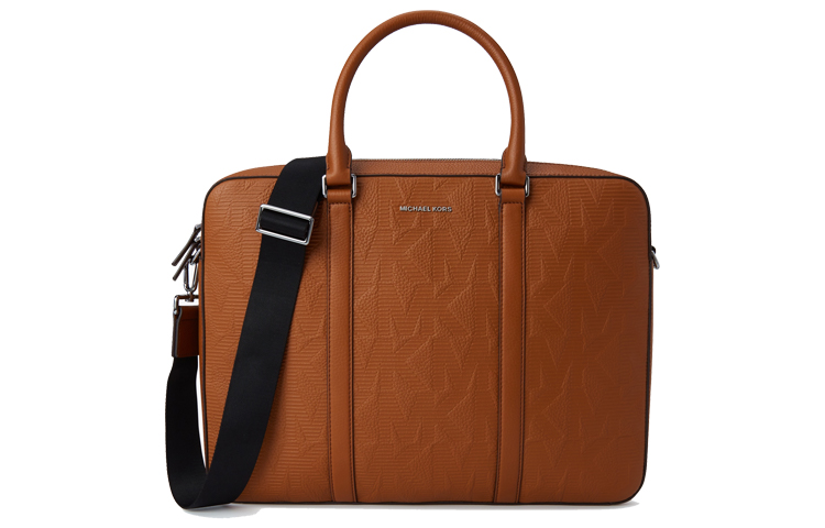

Кожаный портфель MK Cooper из коровьей кожи обычный мужской кожаный коричневый MICHAEL KORS