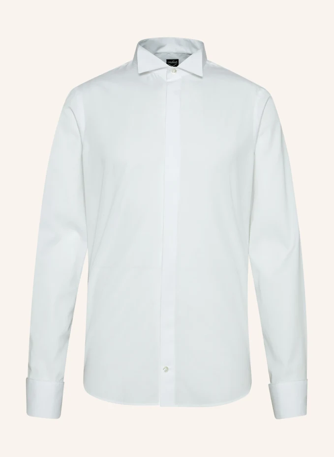 

Рубашка slim fit смокинг с длинными рукавами и воротником-стойкой Van Laack, белый