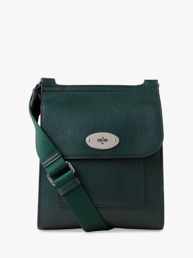 

Маленькая классическая сумка-мессенджер из зернистой кожи small antony small Mulberry, цвет Mulberry Green