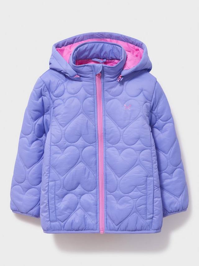 

Детская куртка с сердечками в стиле квилт Crew Clothing, Light Blue