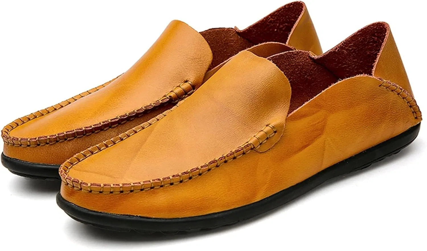 Мокасины кожаные Loafers Brown — фото 3
