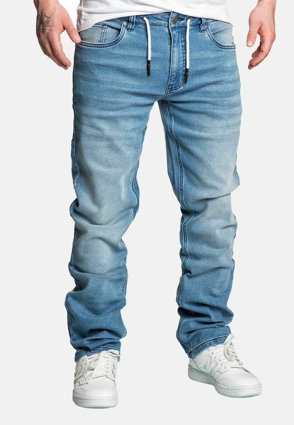 

Джинсы свободного кроя STRETCH BEQUEM 5-POCKET KORDELZUG Humy, светло-голубой
