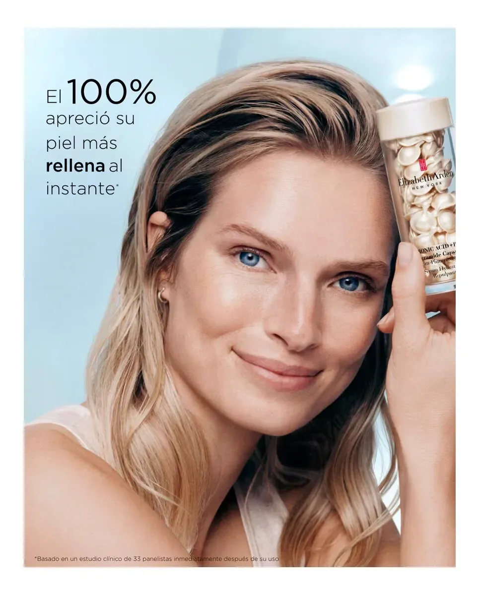 Сыворотка Elizabeth Arden — Гидро-наполняющая с гиалуроновой кислотой + пептиды, 90 одноразовых капсул — фото 4