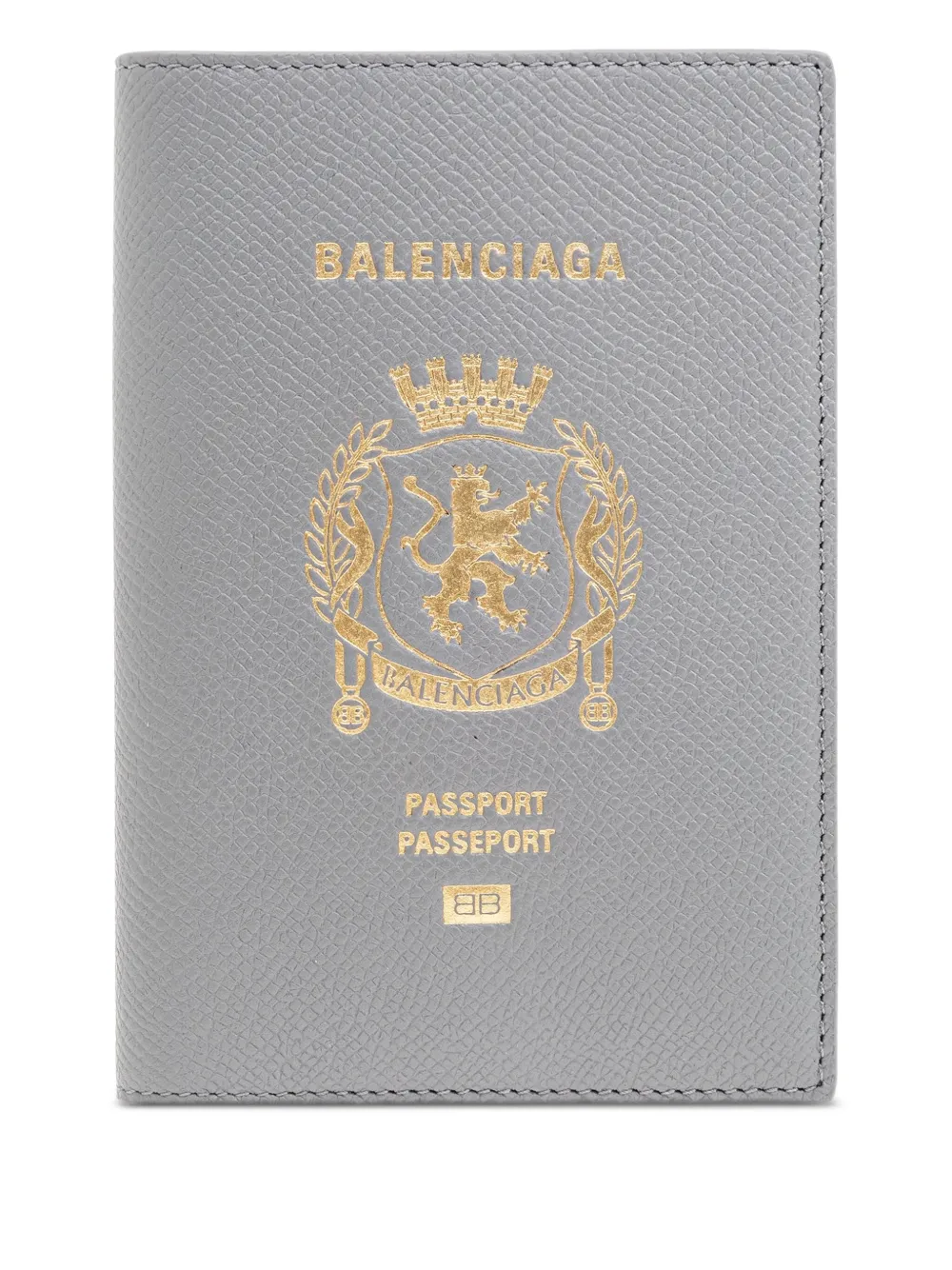 

Кожаная обложка для паспорта Balenciaga, серый