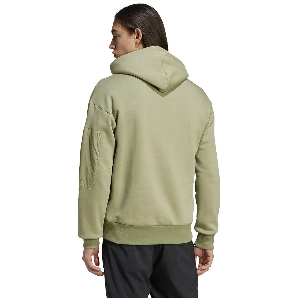 Худи adidas City Escape Fleece, зеленый — фото 2
