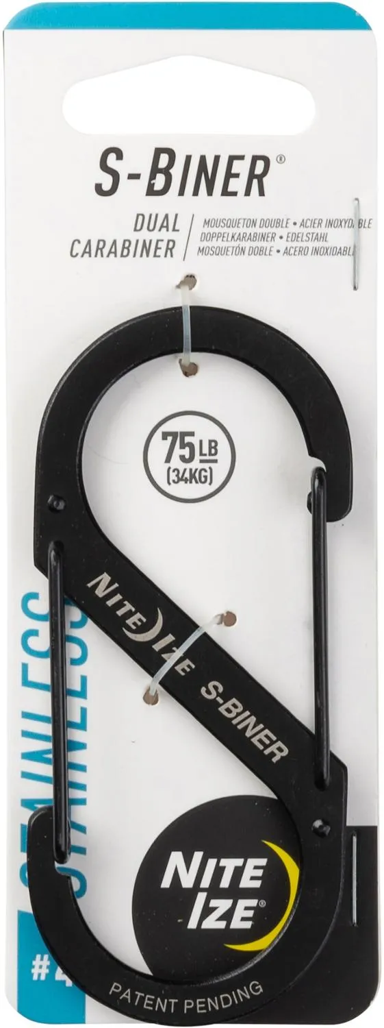 

S-Biner #4 из нержавеющей стали с двойным карабином Nite Ize, Black