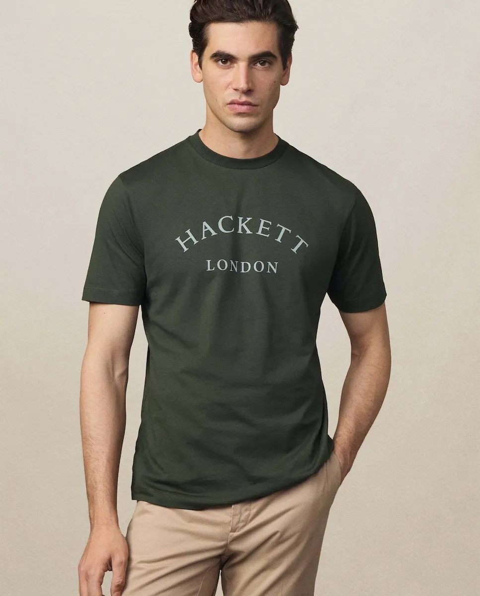 

Футболка с принтом Heritage Essential Hackett, зеленый