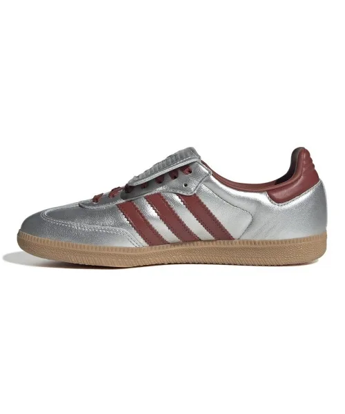 Унисекс кроссовки из металлической кожи Samba LT adidas серебристые — фото 4