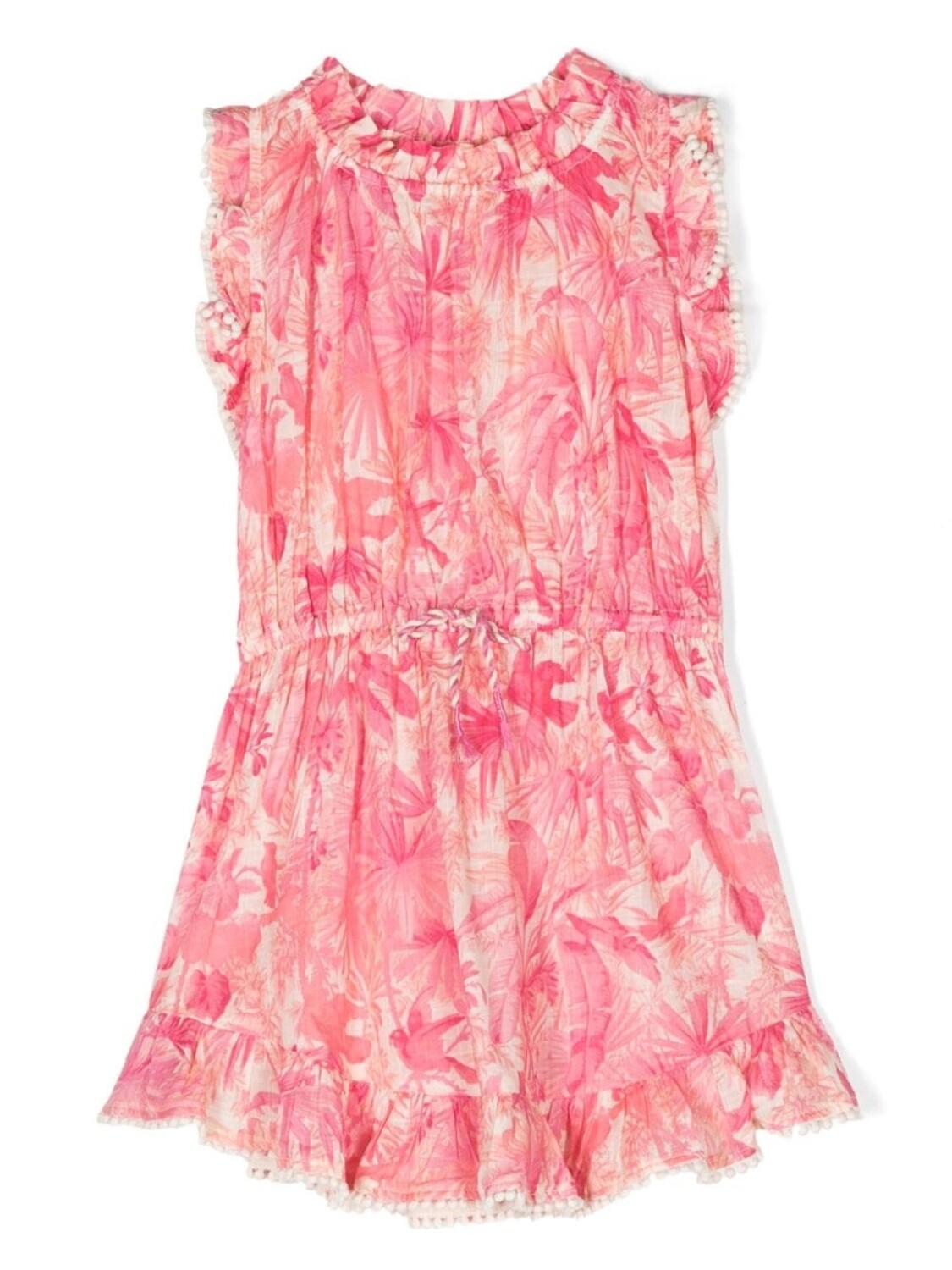 

ZIMMERMANN Kids платье с оборками и цветочным принтом, розовый