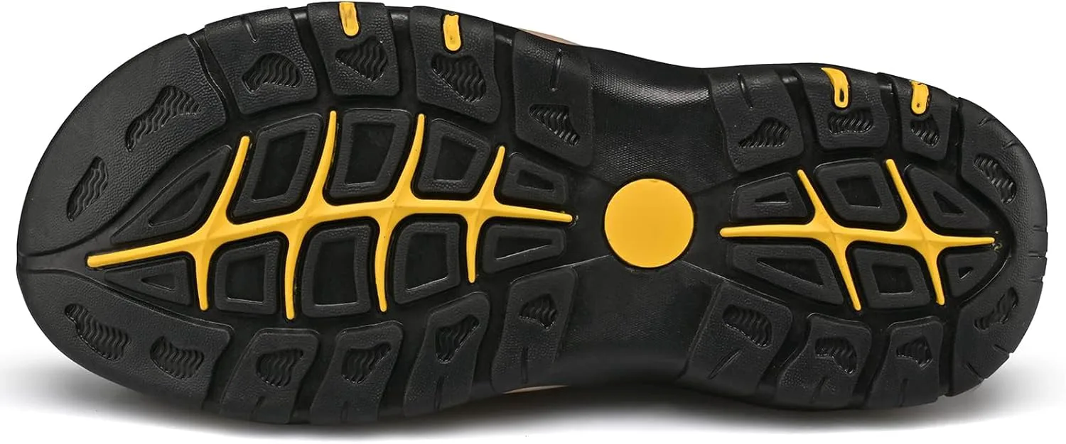 

Мужские спортивные сандалии для улицы и походов, с закрытым носком, водонепроницаемые, повседневные, легкие, летние, дышащие, пляжные shoes LUODENGLANG, желтый