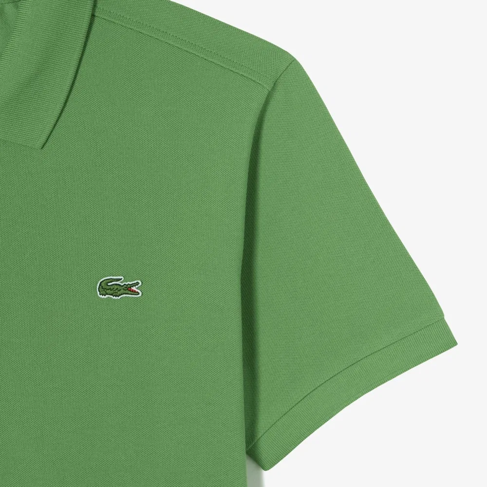 Футболка-поло Lacoste French Regular Fit мужская, хлопок 100%, зеленый — фото 3