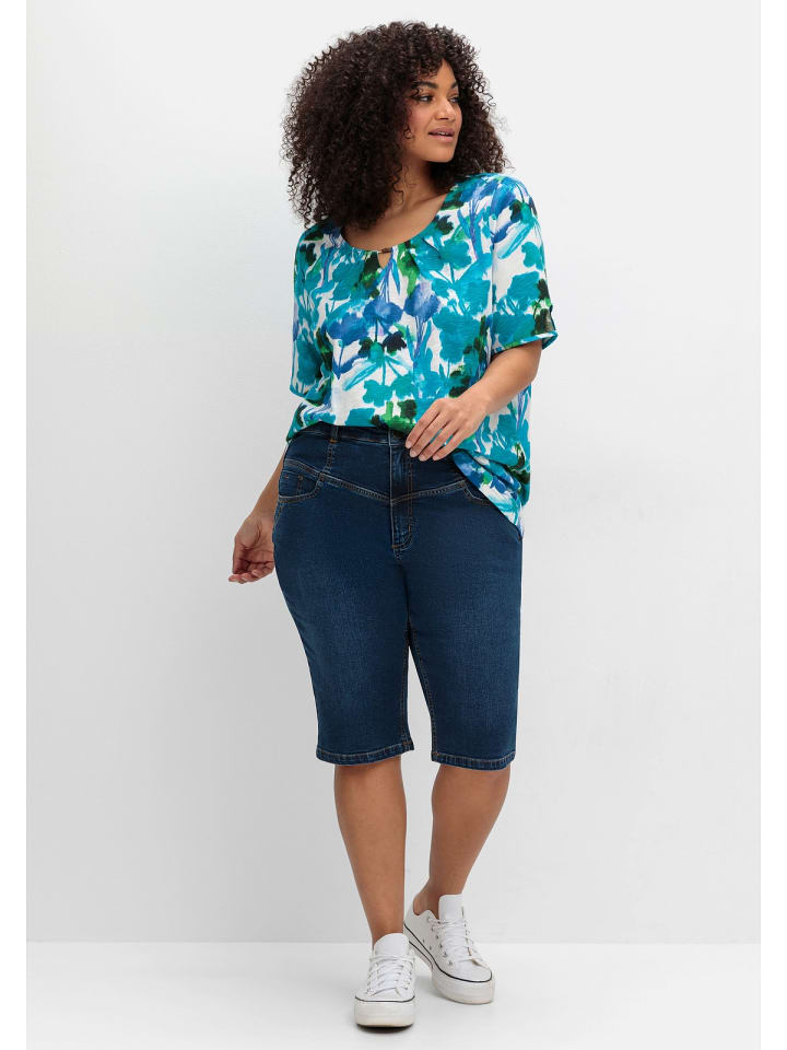 

Джинсовые шорты sheego, цвет dark blue denim
