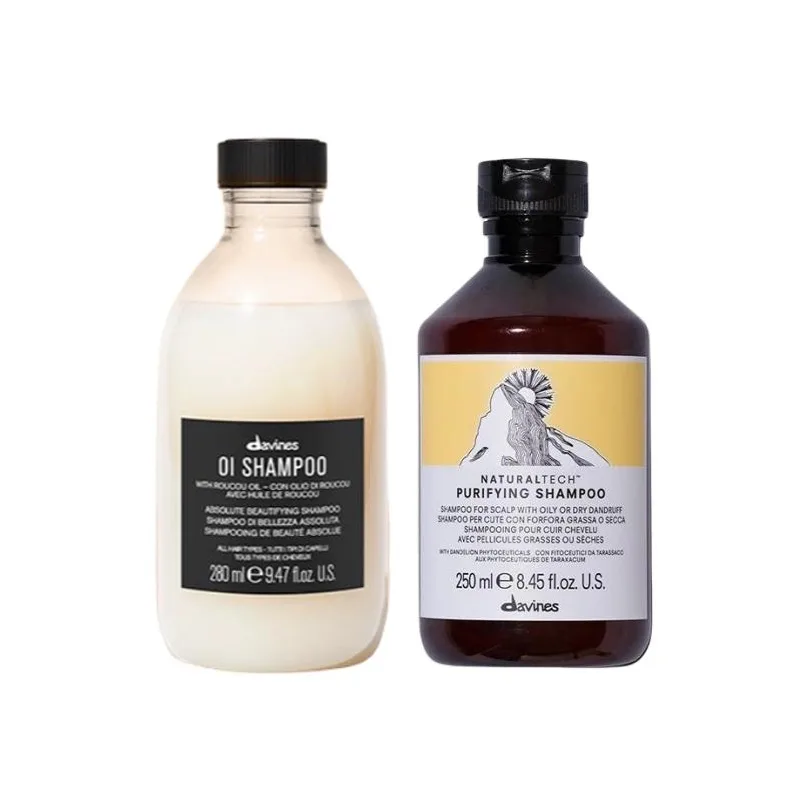 DAVINES Набор шампуня Ouai для объема и пышности с ароматом мыла 280 мл + 250 мл, Two-Piece Set: Olay Shampoos 280ml+Natural Dandruff Treatment Shampoos 250ml