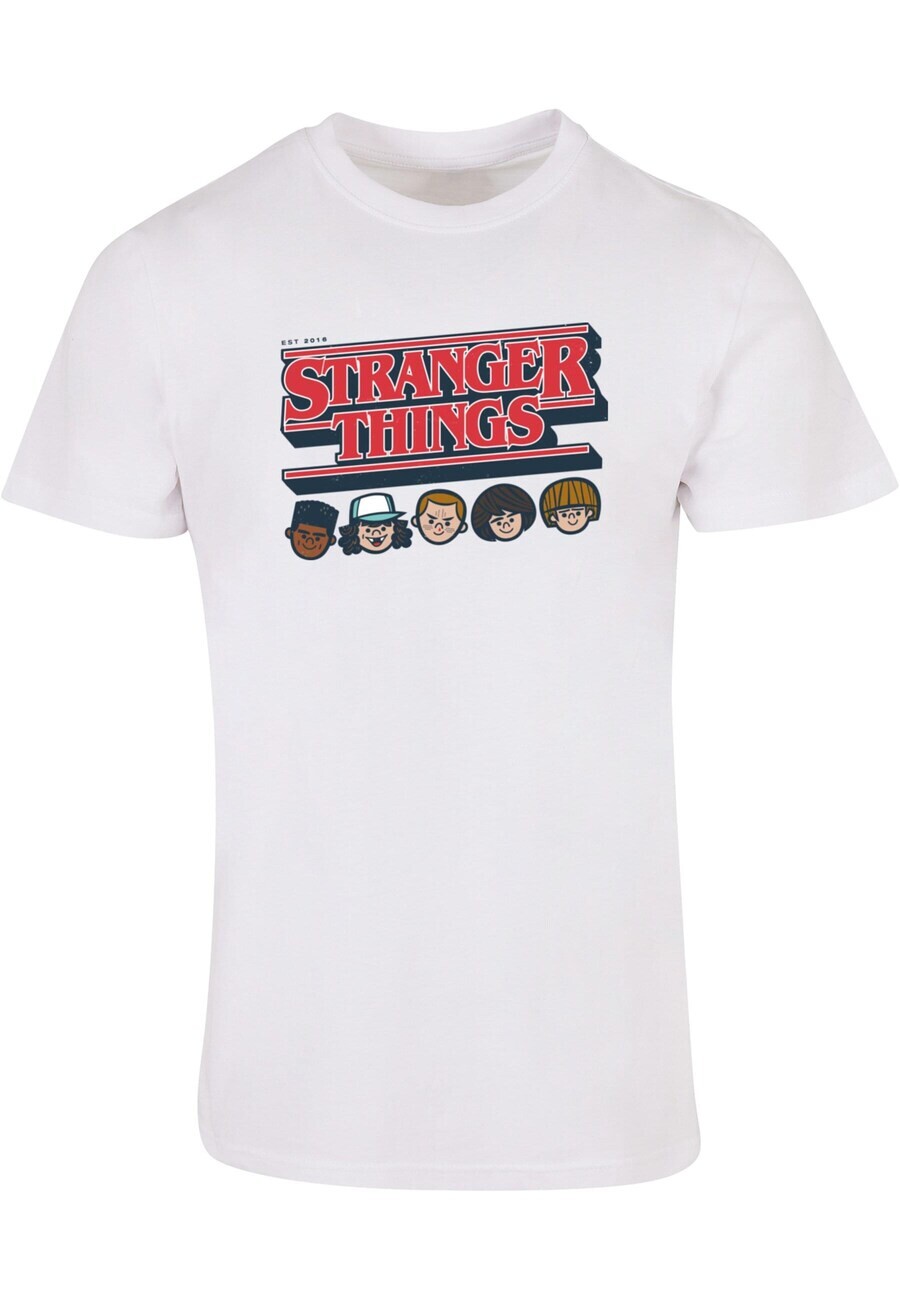 

Классическая футболка ABSOLUTE CULT Shirt Stranger Things - Caricature, белый