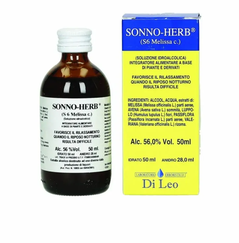 

Di Leo Sonno Herb S6 Мелисса водно-спиртовой раствор 50 мл Laboratorio Erboristico Di Leo