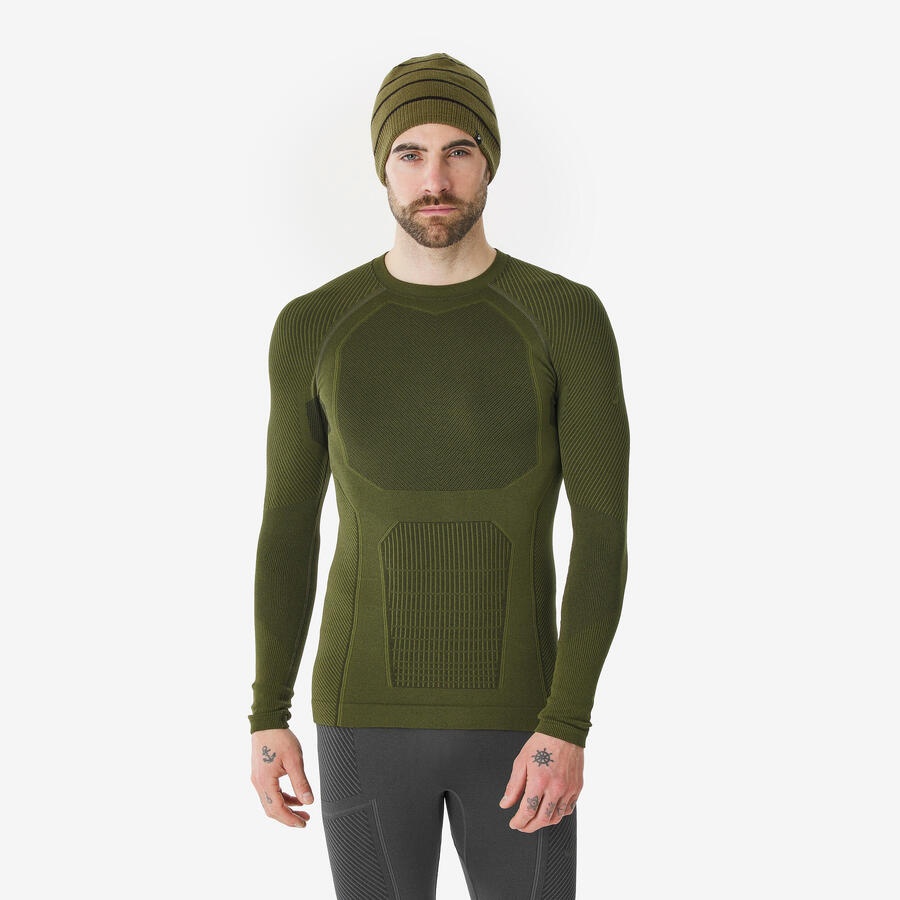 

WEDZE Мужская теплая, дышащая функциональная лыжная рубашка - BL900 хаки