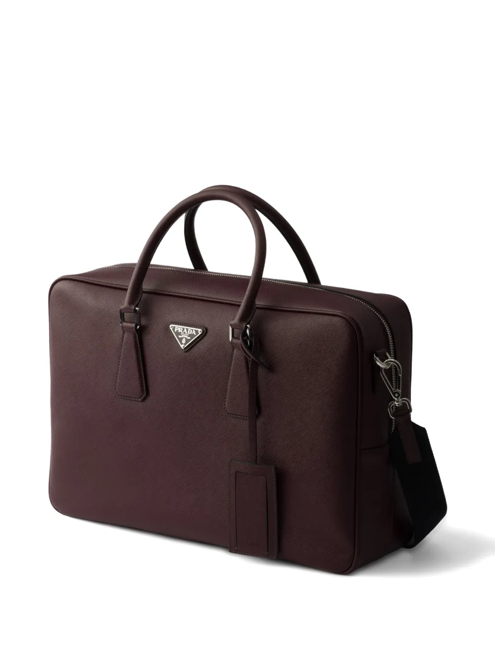 Сумка для ноутбука из сафьяновой кожи Prada, красный — фото 3