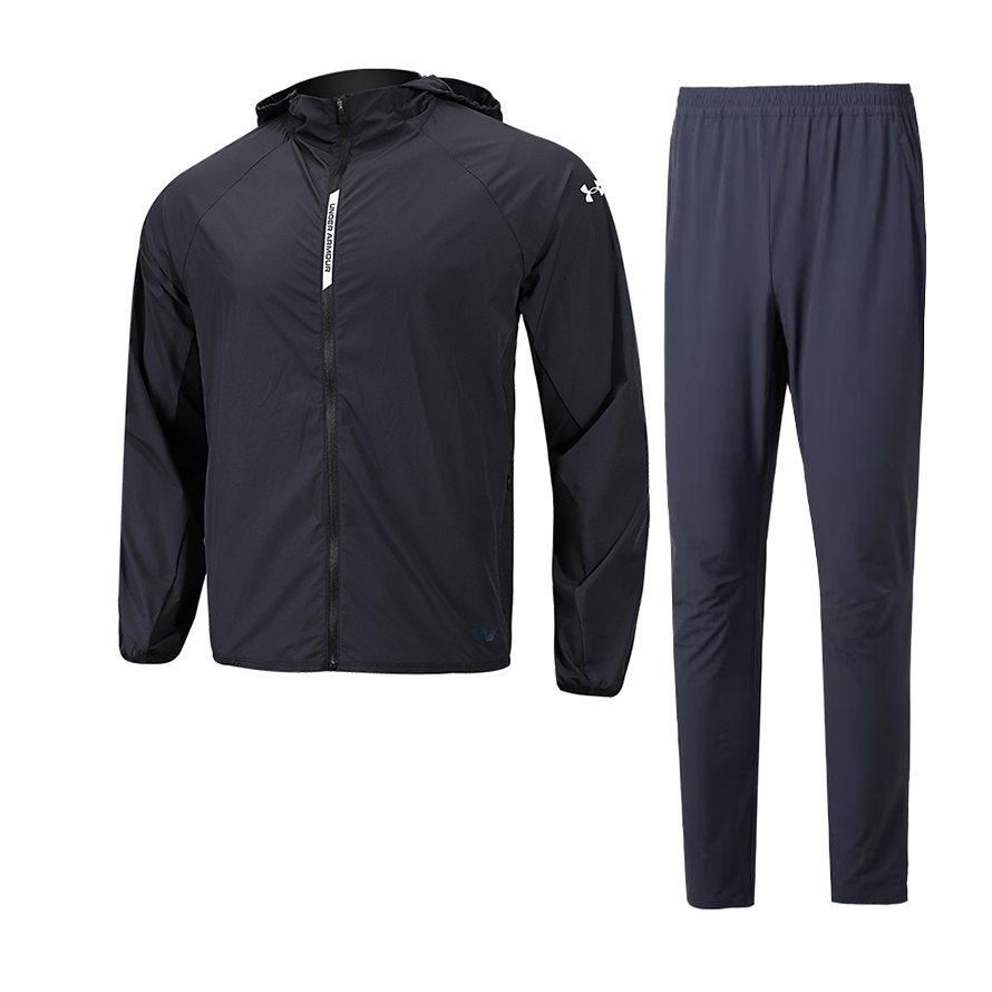 

Повседневная спортивная одежда для мужчин Under Armour, Black Top+Blue Gray Pants