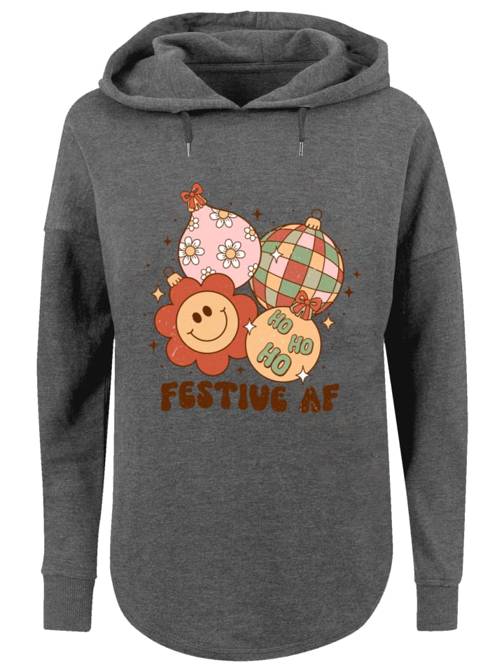 

Толстовка большого размера с праздничными елочными шарами AF в антрацитовом цвете F4NT4STIC