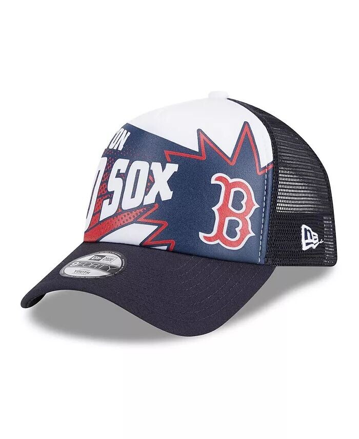 

Регулируемая кепка Big Boys and Girls Navy Boston Red Sox Boom 9FORTY New Era