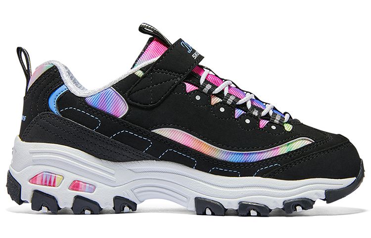 Skechers Детские кроссовки с амортизацией, износостойкие, низкие, для повседневной носки, черные, разноцветные, для подростков — фото 2