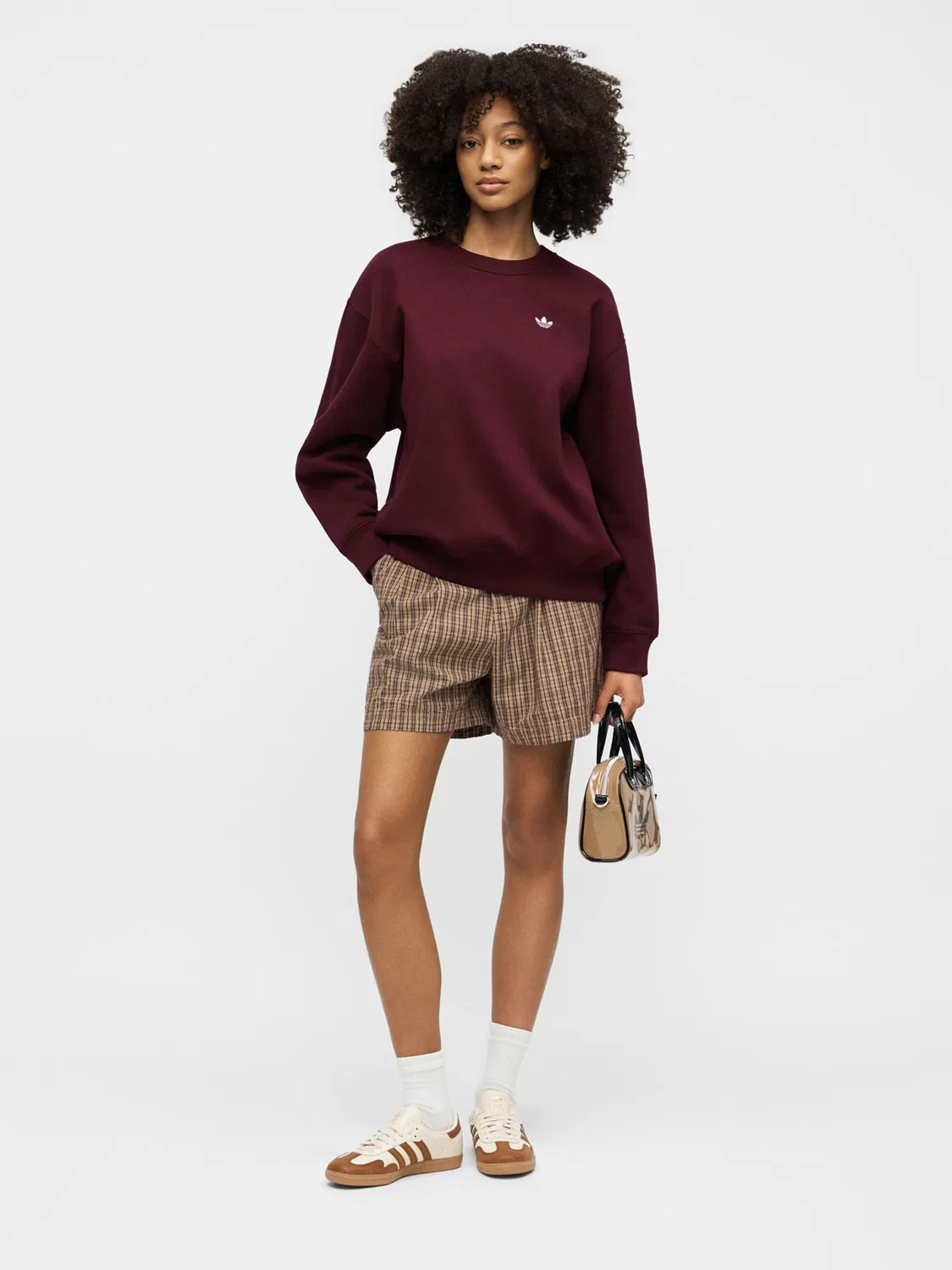 Толстовка Adidas Originals Essentials в бордовом цвете — фото 3