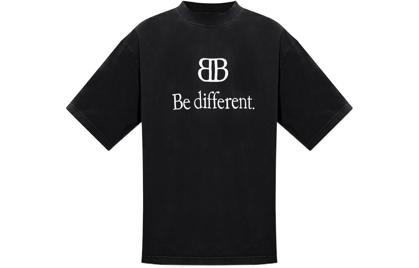 

Футболка Balenciaga Be Different с короткими рукавами, черный