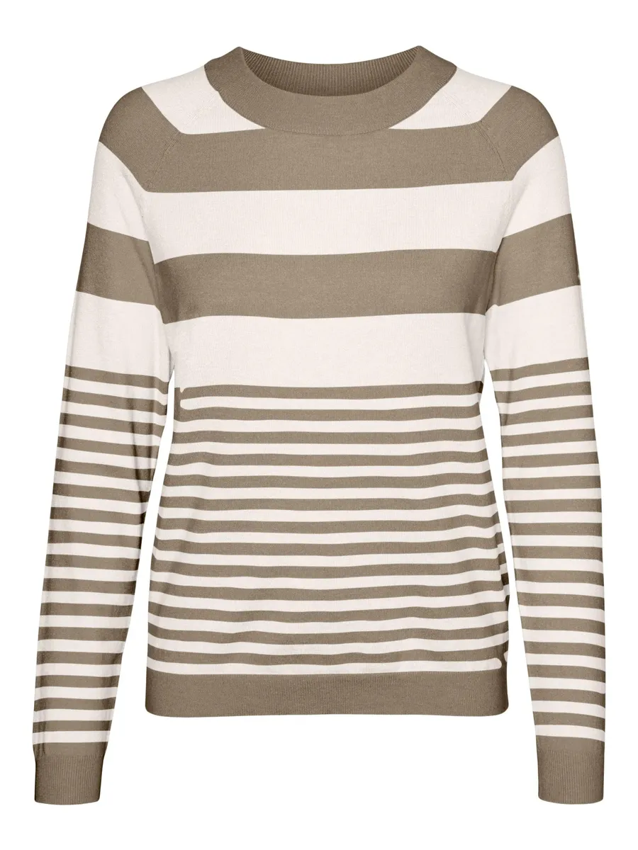 

Свитер с круглым вырезом Vero Moda "VMHAPPINESS LS RAGLAN PULLOVE GA BOO REP", серебристый