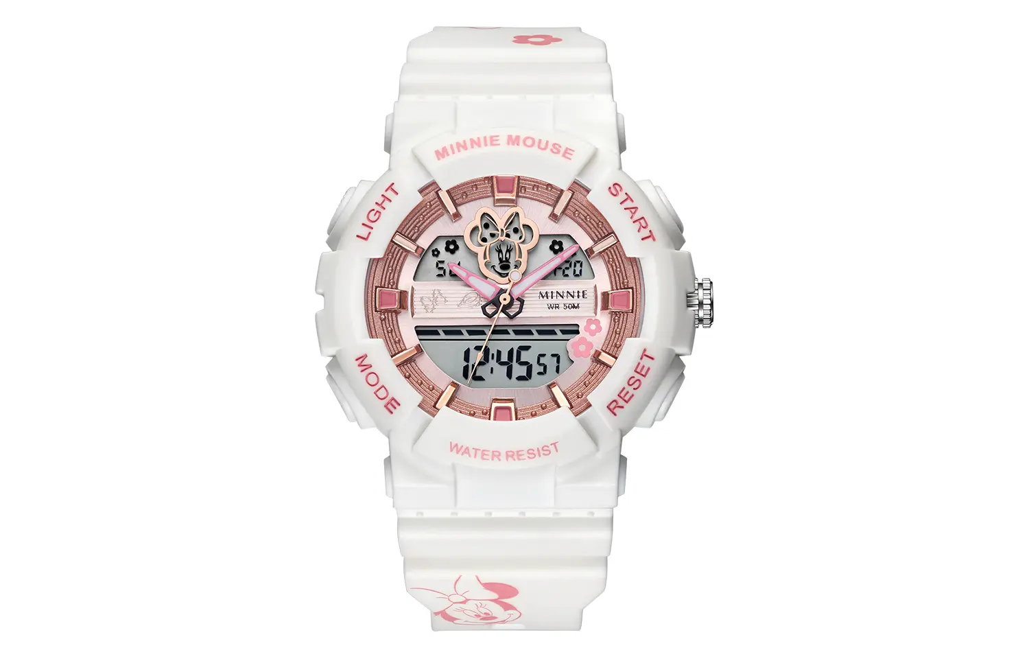 

Disney Часы Electronic Movement Silicone Strap Watch Women's Watch Pink Watch Dial