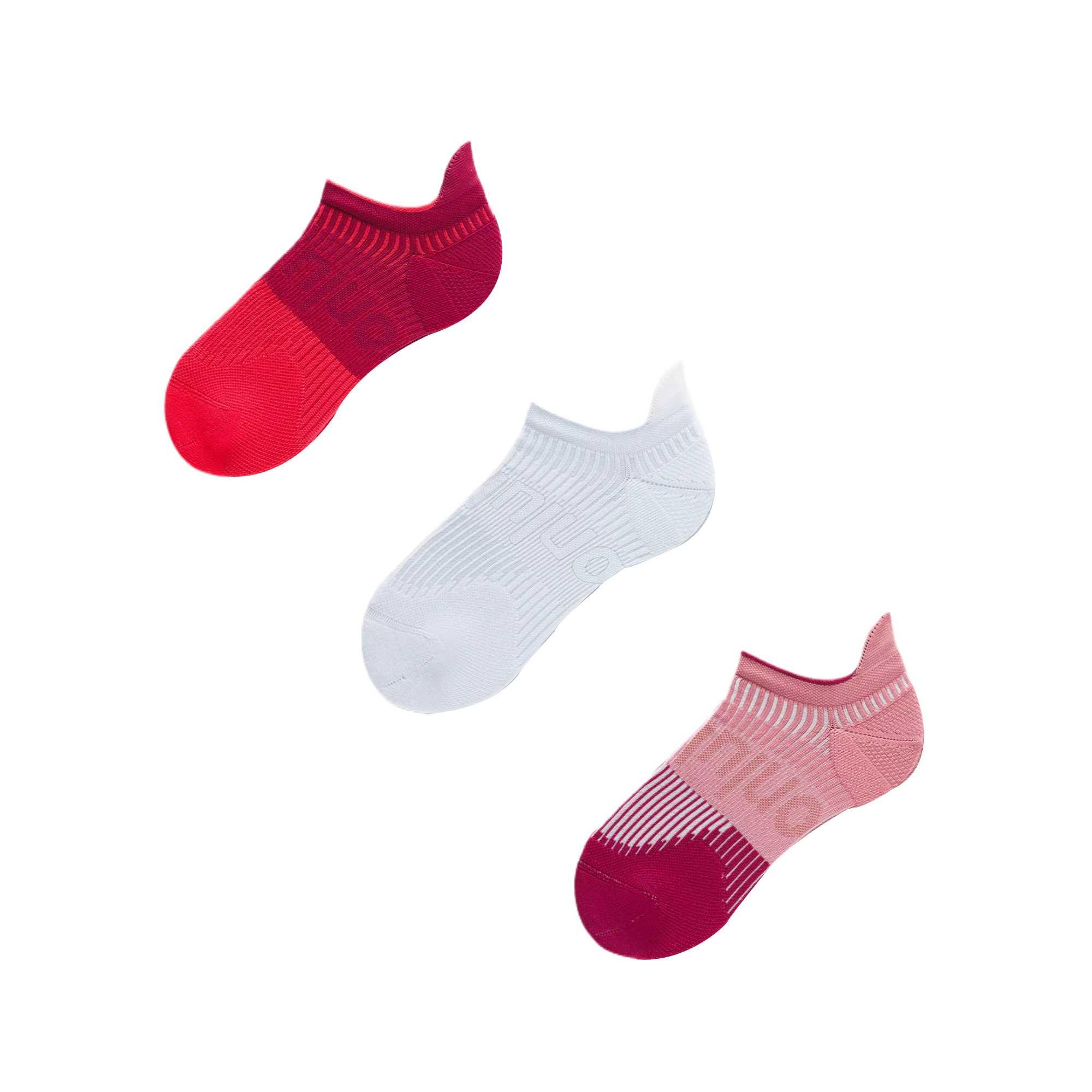 

Женские носки Power Stride Tab щиколотка 3 пары Lululemon, розовый/белый