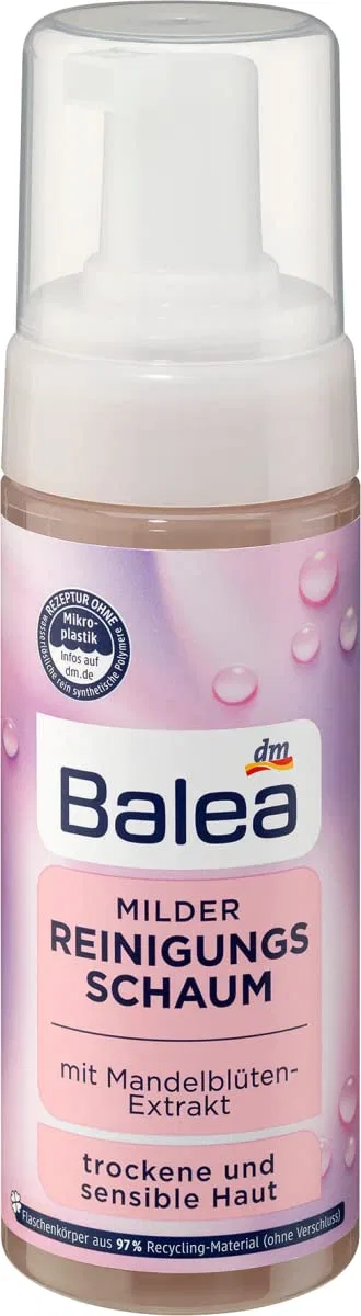 Крем для лица Balea — Мягкая очищающая пенка с экстрактом миндального цвета от