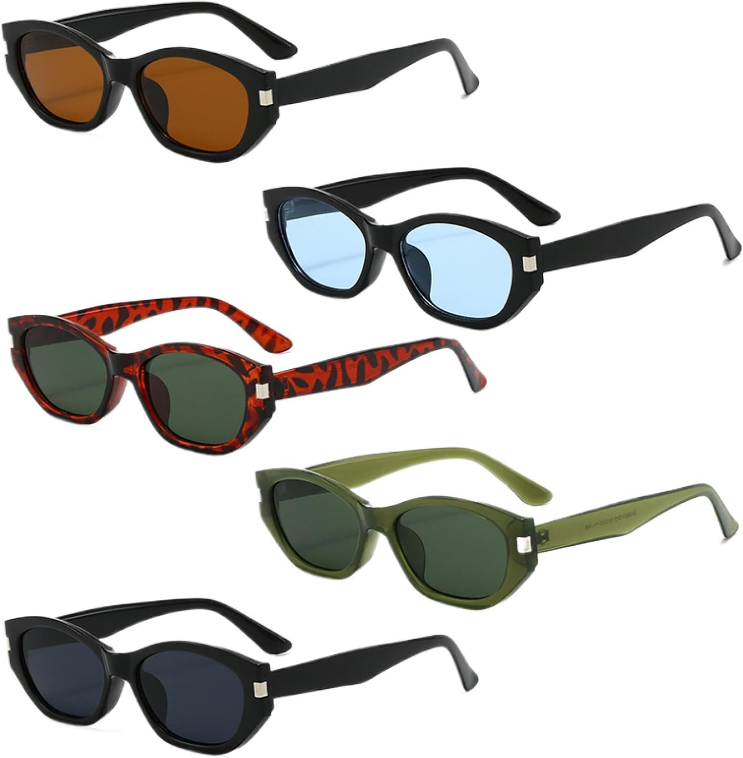 

Солнцезащитные очки с защитой от УФ-излучения UV400 | Маленькая оправа "кошачий глаз" | Для женщин и мужчин, для занятий спортом на открытом воздухе и вождения DSVIGF, 5pcs Z11